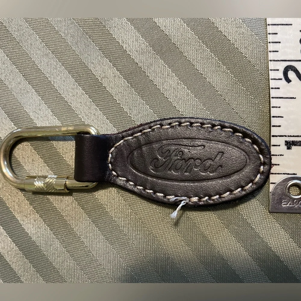 Ford Eddie Bauer Leather Keychain - Picture 1 of 4